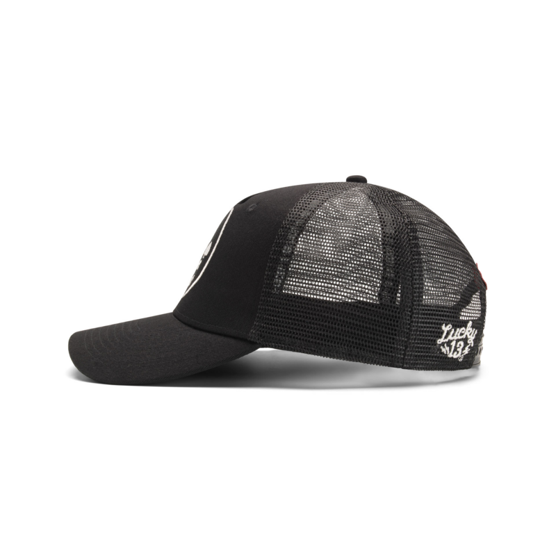 Casquette  de Lucky 13 - Pirate Skull - Trucker Hat Black - pour Unisexe - noir - Lucky 13 - View 2