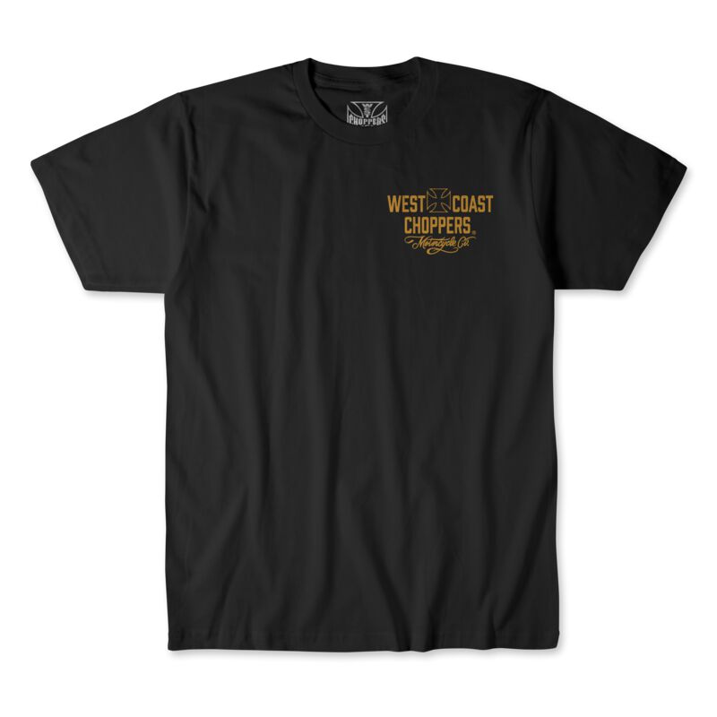 T-Shirt Manches courtes  de West Coast Choppers - WCC - Motorcycle - T-shirt Noir & Jaune - S à XL - pour Homme - noir - West Coast Choppers