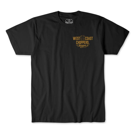 T-Shirt Manches courtes  de West Coast Choppers - WCC - Motorcycle - T-shirt Noir & Jaune - S à XL - pour Homme - noir - West Coast Choppers