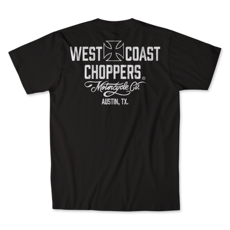T-Shirt Manches courtes  de West Coast Choppers - WCC - Motorcycle - T-shirt Noir & Blanc - S à 3XL - pour Homme - noir - West Coast Choppers - View 2