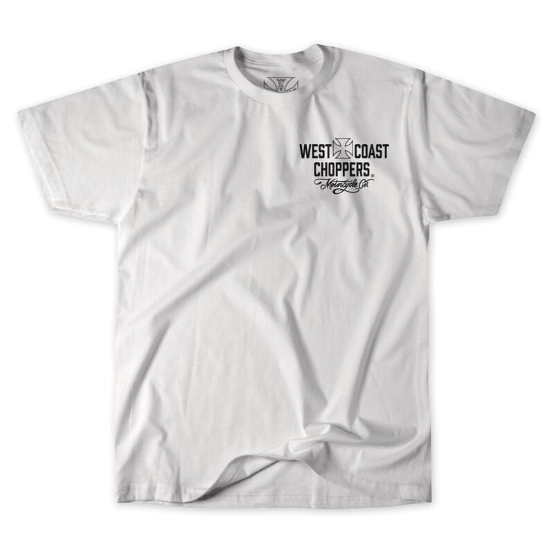 T-Shirt Manches courtes  de West Coast Choppers - WCC - Motorcycle - T-shirt Blanc & Noir - S à 3XL - pour Homme - blanc - West Coast Choppers