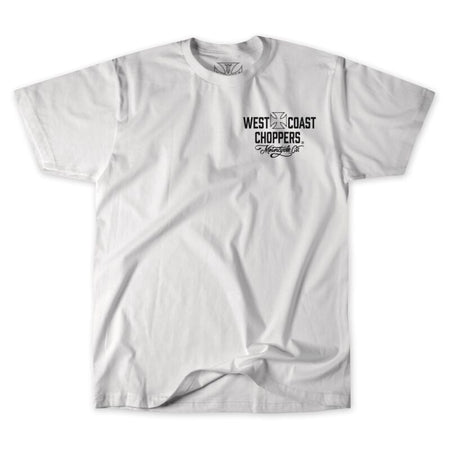 T-Shirt Manches courtes  de West Coast Choppers - WCC - Motorcycle - T-shirt Blanc & Noir - S à 3XL - pour Homme - blanc - West Coast Choppers