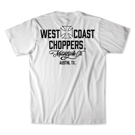 T-Shirt Manches courtes  de West Coast Choppers - WCC - Motorcycle - T-shirt Blanc & Noir - S à 3XL - pour Homme - blanc - West Coast Choppers - View 2