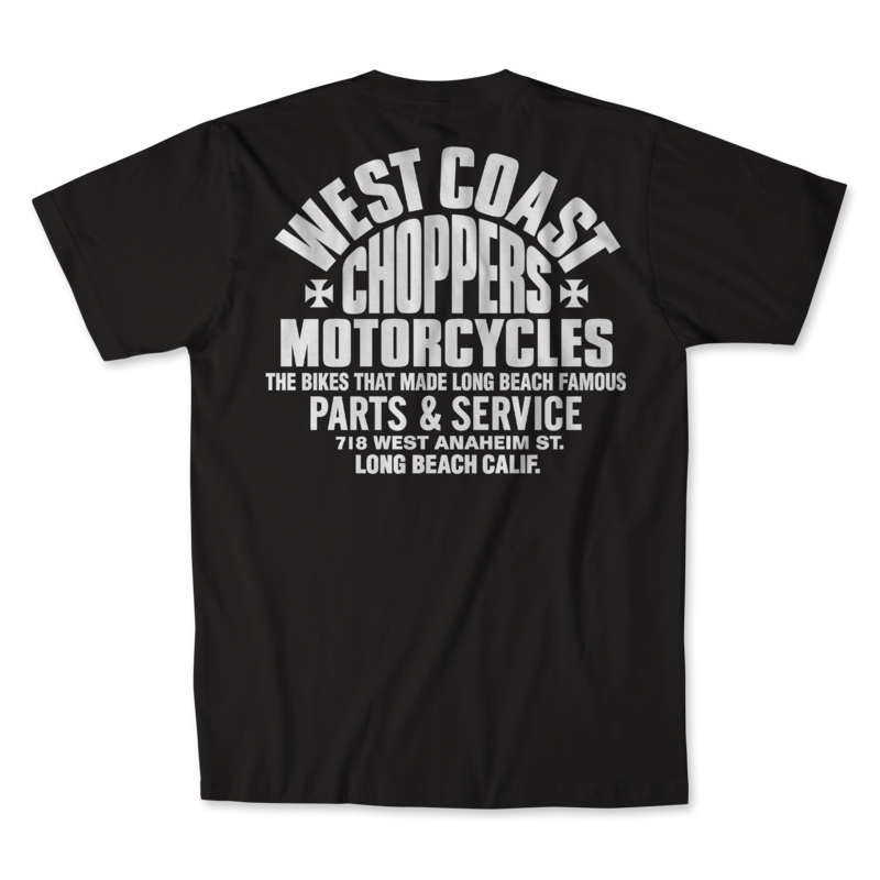 T-Shirt Manches courtes  de West Coast Choppers - WCC - Parts - T-shirt Noir & Blanc - S à 3XL - pour Homme - noir - West Coast Choppers - View 2