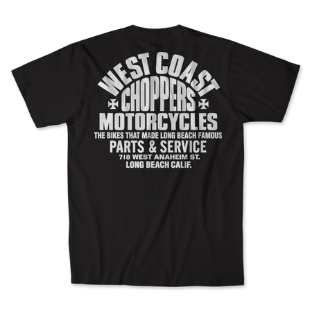 T-Shirt Manches courtes  de West Coast Choppers - WCC - Parts - T-shirt Noir & Blanc - S à 3XL - pour Homme - noir - West Coast Choppers - View 2