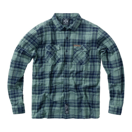Chemise manches longues  de West Coast Choppers - WCC Rigid Flannel Green/Navy - S à 4XL - pour Homme - vert/bleu - West Coast Choppers
