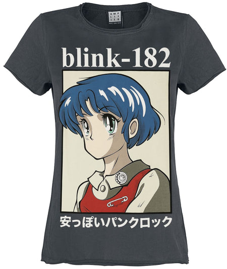T-Shirt Manches courtes  de Blink-182 - Amplified Collection - Anime - S à XL - pour Femme - anthracite - Blink-182