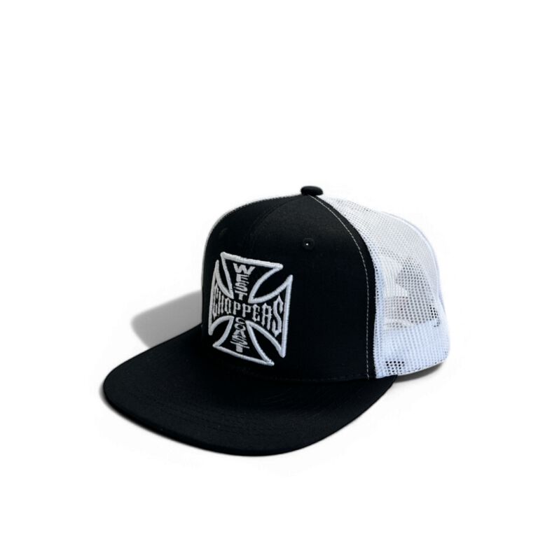 Casquette  de West Coast Choppers - OG Cross Flatbill Hat - Black/White - pour Unisexe - noir/blanc - West Coast Choppers