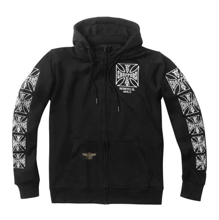 Sweat-shirt zippé à capuche  de West Coast Choppers - WCC - Dominator - Veste à Capuche Noire - S à 4XL - pour Homme - noir - West Coast Choppers