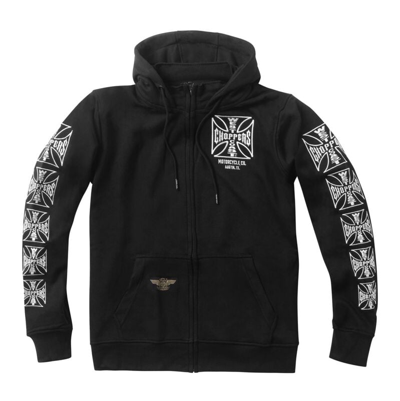 Sweat-shirt zippé à capuche  de West Coast Choppers - WCC - Dominator - Veste à Capuche Noire - S à 4XL - pour Homme - noir - West Coast Choppers