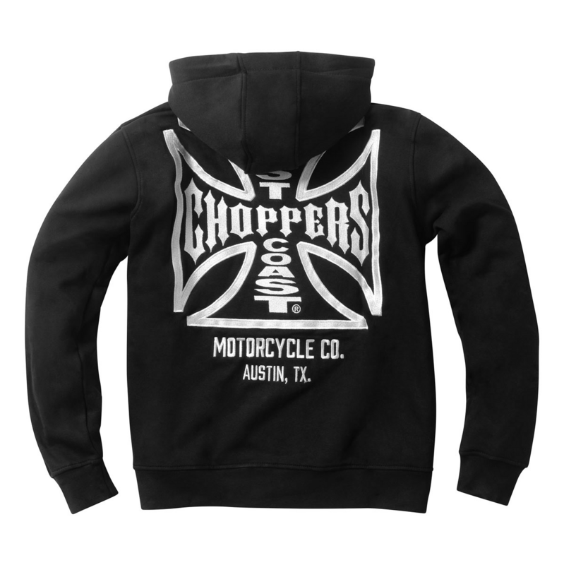 Sweat-shirt zippé à capuche  de West Coast Choppers - WCC - Dominator - Veste à Capuche Noire - S à 4XL - pour Homme - noir - West Coast Choppers - View 2