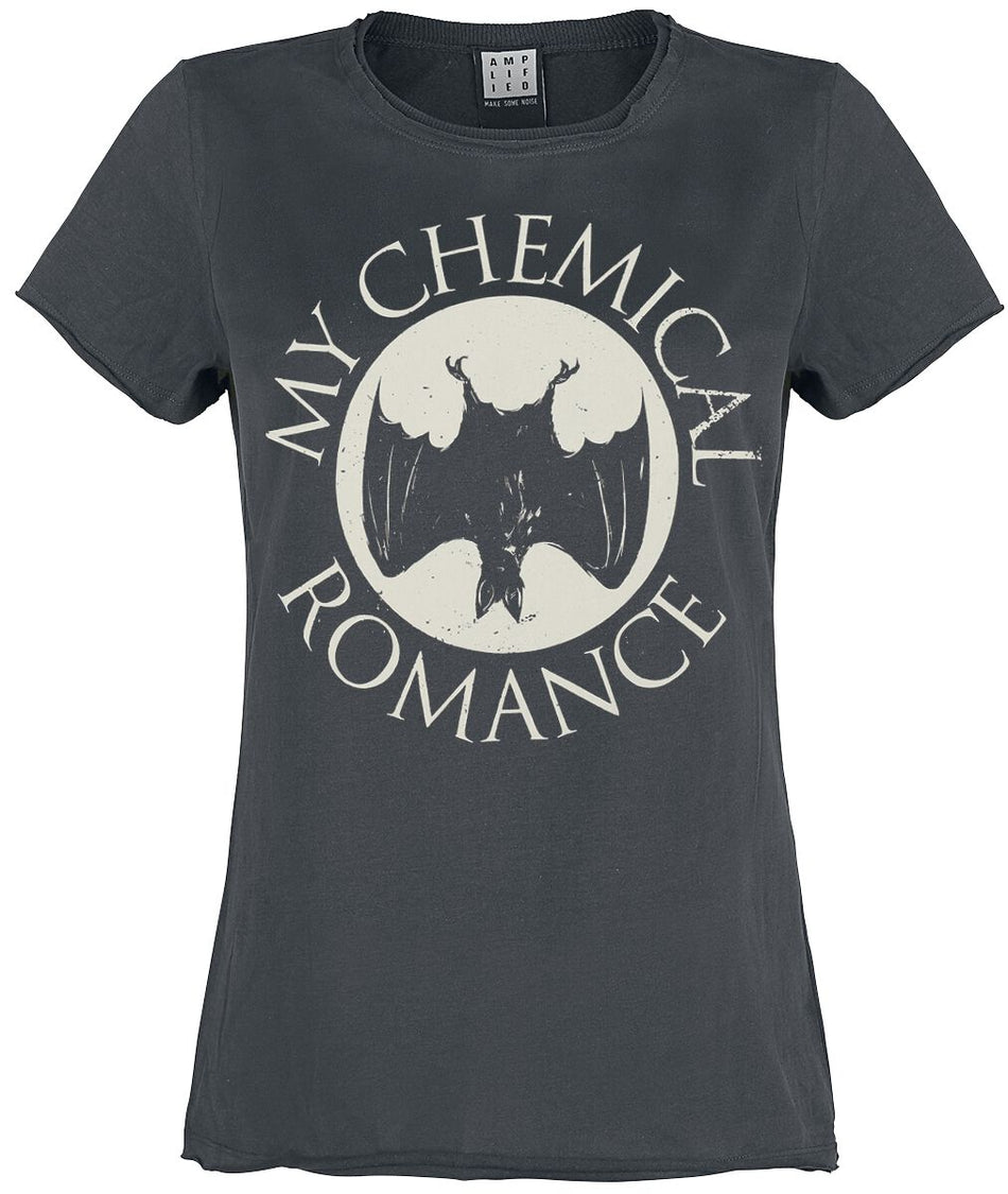 T-Shirt Manches courtes  de My Chemical Romance - Amplified Collection - Bat - M à XL - pour Femme - anthracite - My Chemical Romance