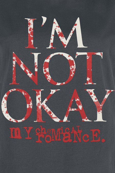 T-Shirt Manches courtes  de My Chemical Romance - Amplified Collection - I'm Not Okay - M à XL - pour Femme - anthracite - My Chemical Romance - View 2