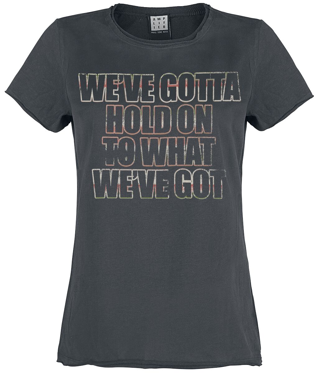 T-Shirt Manches courtes  de Bon Jovi - Amplified Collection - Hold On - S à XL - pour Femme - anthracite - Bon Jovi