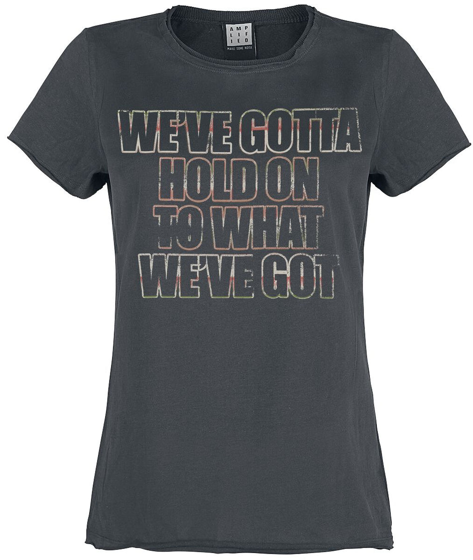 T-Shirt Manches courtes  de Bon Jovi - Amplified Collection - Hold On - S à XL - pour Femme - anthracite - Bon Jovi