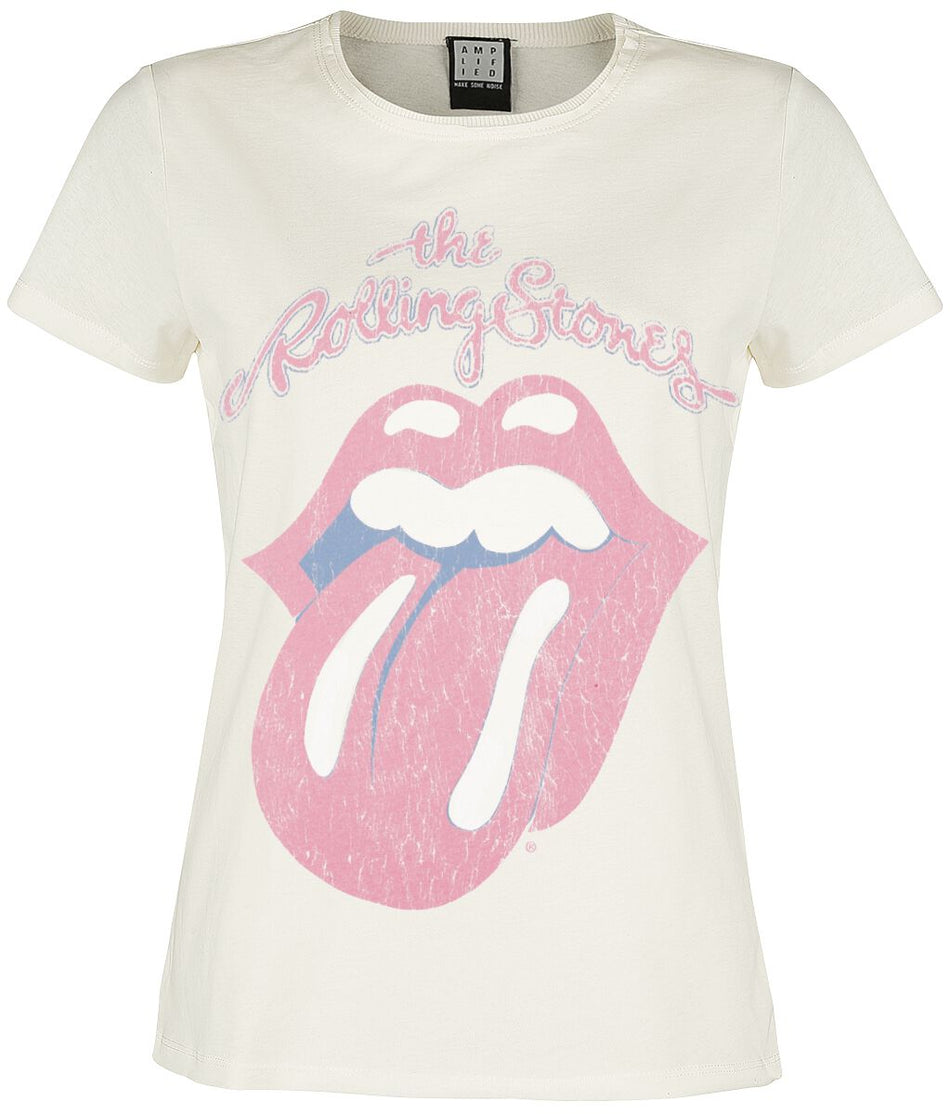 T-Shirt Manches courtes  de The Rolling Stones - Amplified Collection - 1978 Tour - S à XL - pour Femme - blanc cassé - The Rolling Stones