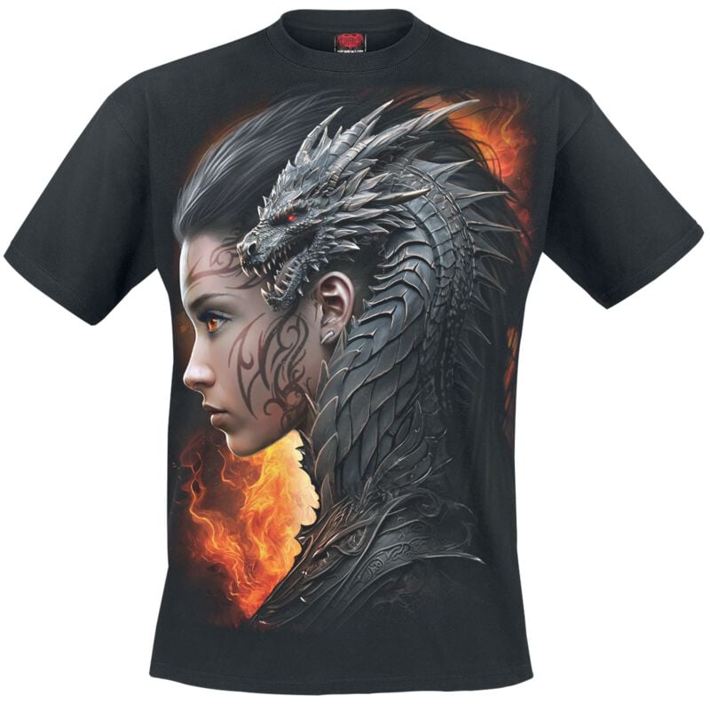 T-Shirt Manches courtes  de Spiral - Draco Queen - S à 4XL - pour Homme - noir - Spiral