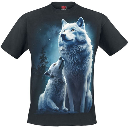 T-Shirt Manches courtes  de Spiral - Wolf Guardian - S à 4XL - pour Homme - noir - Spiral
