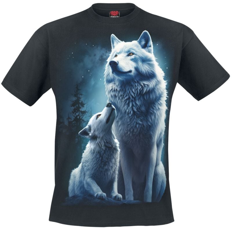 T-Shirt Manches courtes  de Spiral - Wolf Guardian - S à 4XL - pour Homme - noir - Spiral
