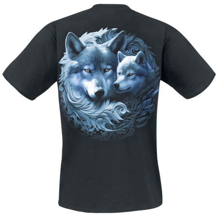 T-Shirt Manches courtes  de Spiral - Wolf Guardian - S à 4XL - pour Homme - noir - Spiral - View 2