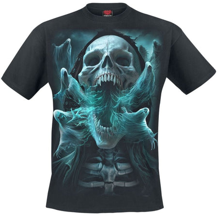 T-Shirt Manches courtes  de Spiral - Ghost Skull - S à 4XL - pour Homme - noir - Spiral