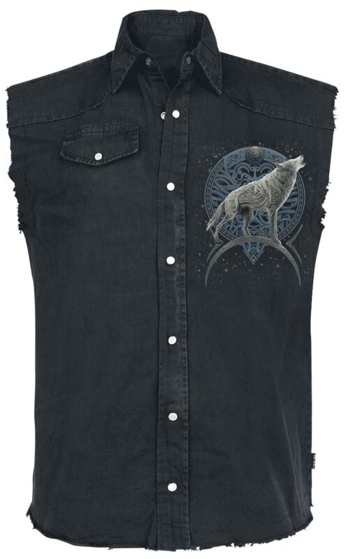 Veste  de Spiral - Loup Celtique - M à L - pour Homme - noir - Spiral