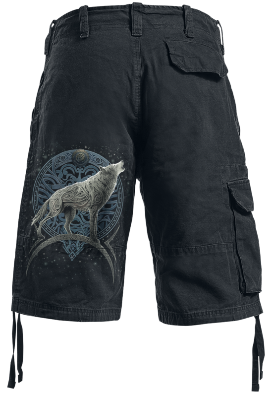 Short  de Spiral - Loup Celtique - S à XL - pour Homme - noir - Spiral - View 2