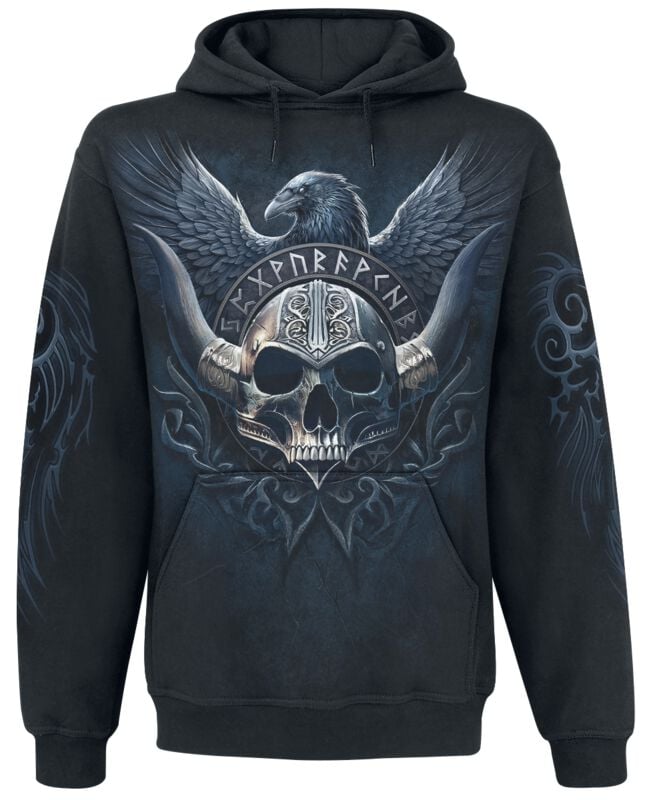 Sweat-shirt à capuche  de Spiral - Odin's Warrior - S à XXL - pour Homme - noir - Spiral