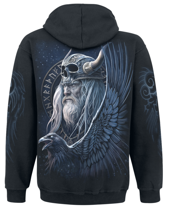 Sweat-shirt à capuche  de Spiral - Odin's Warrior - S à XXL - pour Homme - noir - Spiral - View 2