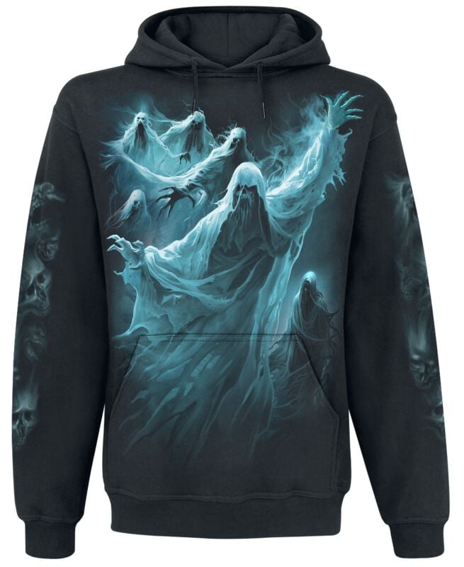 Sweat-shirt à capuche  de Spiral - Ghost Skull - S à XXL - pour Homme - noir - Spiral