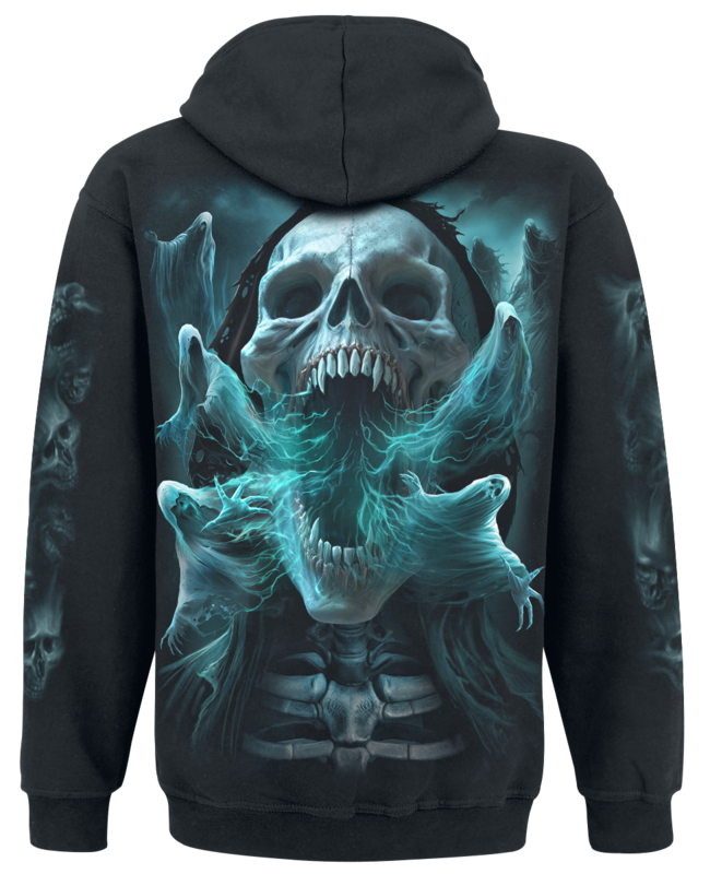Sweat-shirt à capuche  de Spiral - Ghost Skull - S à XXL - pour Homme - noir - Spiral - View 2