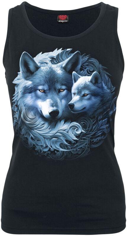 Top  de Spiral - Wolf Guardian - S à XXL - pour Femme - noir - Spiral