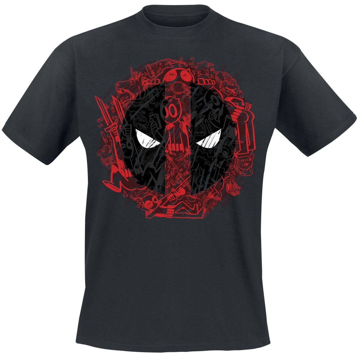 T-Shirt Manches courtes  de Deadpool - Deadpool - Stamp - S à XL - pour Homme - noir - Deadpool