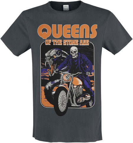 T-Shirt Manches courtes  de Queens Of The Stone Age - Amplified Collection - Rider - S à XXL - pour Homme - anthracite - Queens Of The Stone Age