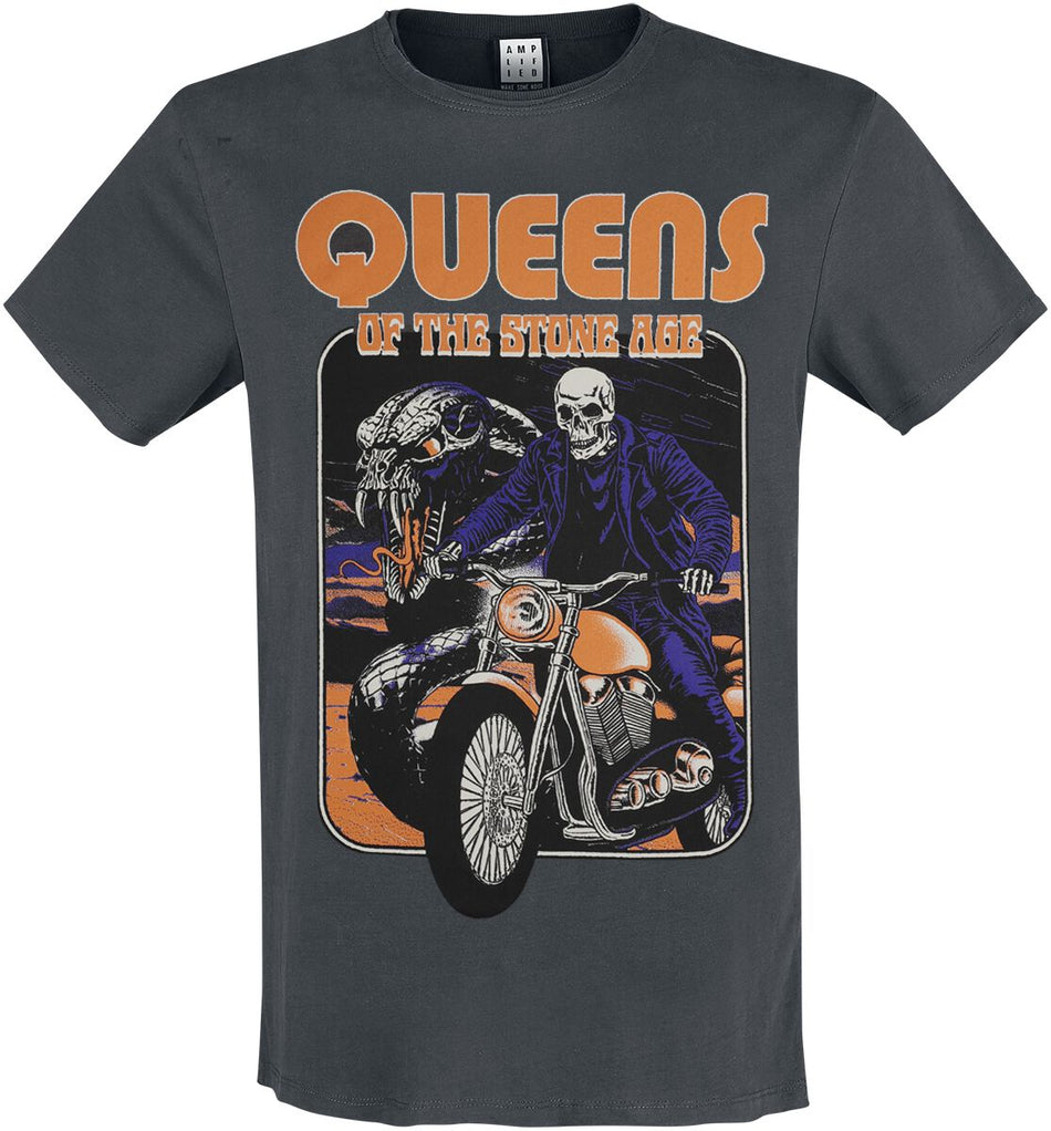 T-Shirt Manches courtes  de Queens Of The Stone Age - Amplified Collection - Rider - S à XXL - pour Homme - anthracite - Queens Of The Stone Age
