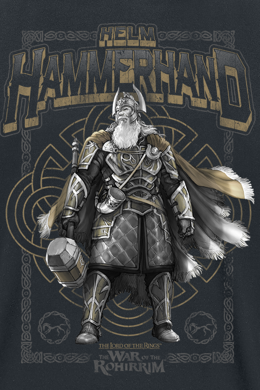 T-Shirt Manches courtes  de Le Seigneur Des Anneaux - La Guerre des Rohirrim - Casque & Marteau - S à XXL - pour Homme - noir - Le Seigneur Des Anneaux - View 2