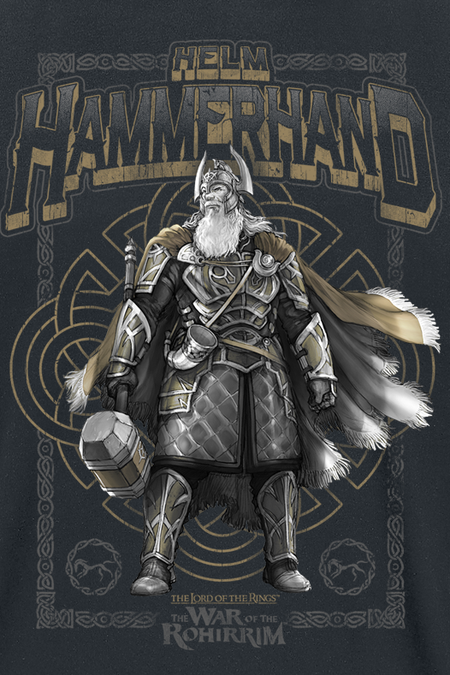 T-Shirt Manches courtes  de Le Seigneur Des Anneaux - La Guerre des Rohirrim - Casque & Marteau - S à XXL - pour Homme - noir - Le Seigneur Des Anneaux - View 2