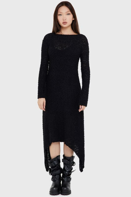 Robe mi-longue Gothic de KIHILIST by KILLSTAR - Overwalk Dress - XS à 3XL - pour Femme - noir - KIHILIST by KILLSTAR