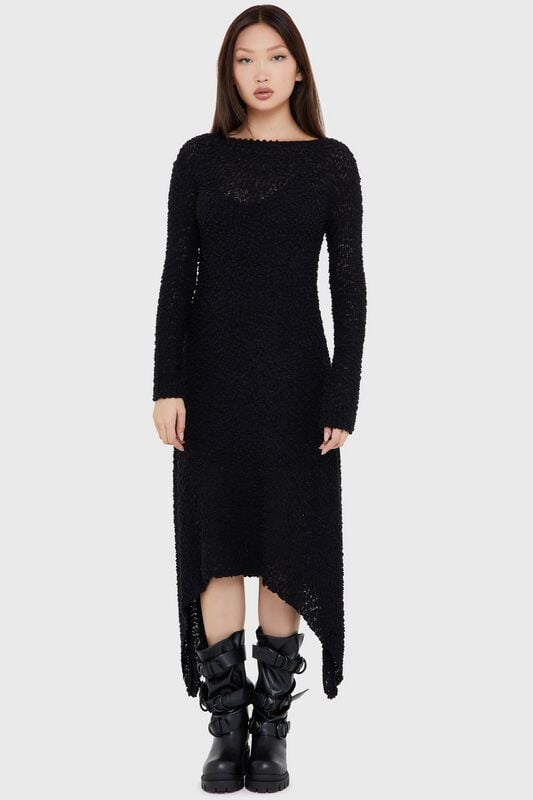 Robe mi-longue Gothic de KIHILIST by KILLSTAR - Overwalk Dress - XS à 3XL - pour Femme - noir - KIHILIST by KILLSTAR