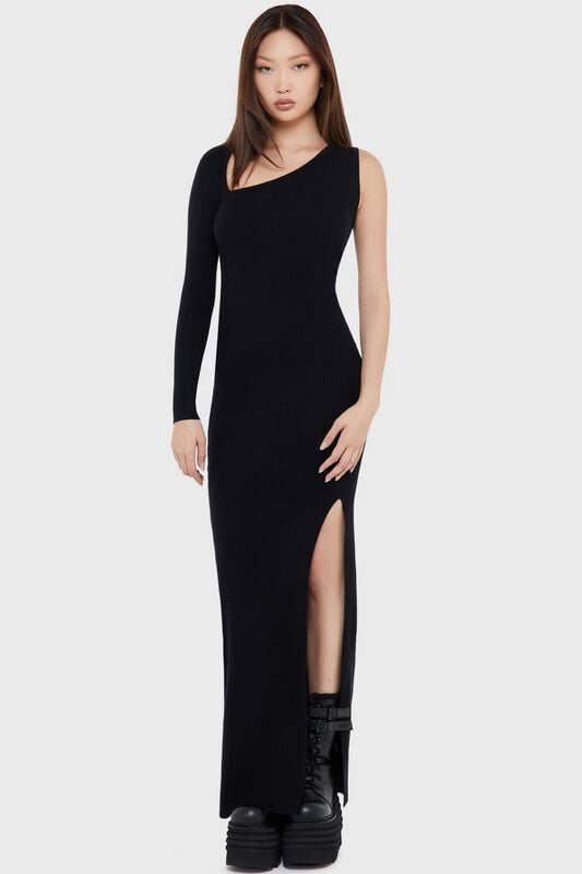 Robe longue Gothic de KIHILIST by KILLSTAR - Nightshaded MaxDress - XS à XXL - pour Femme - noir - KIHILIST by KILLSTAR