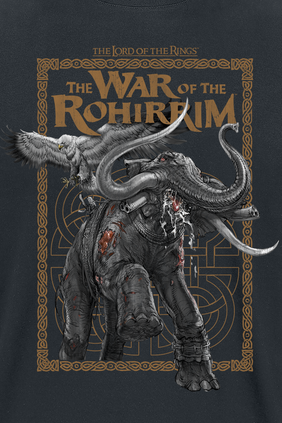 T-Shirt Manches courtes  de Le Seigneur Des Anneaux - La Guerre des Rohirrim - Rabid Mumak - S à XXL - pour Homme - noir - Le Seigneur Des Anneaux - View 2