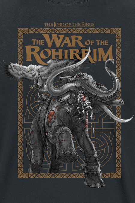 T-Shirt Manches courtes  de Le Seigneur Des Anneaux - La Guerre des Rohirrim - Rabid Mumak - S à XXL - pour Homme - noir - Le Seigneur Des Anneaux - View 2