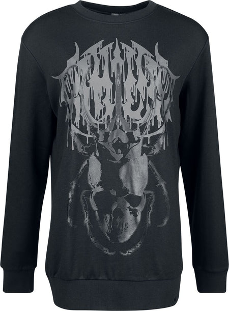 Sweat-shirt Gothic de KIHILIST by KILLSTAR - Nightcrawler Sweatshirt - XS à 4XL - pour Homme - noir - KIHILIST by KILLSTAR