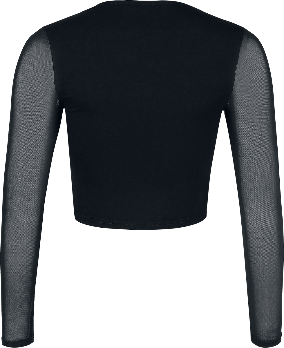 T-shirt manches longues Gothic de KIHILIST by KILLSTAR - Ink of Night Top - XS à XXL - pour Femme - noir - KIHILIST by KILLSTAR - View 2