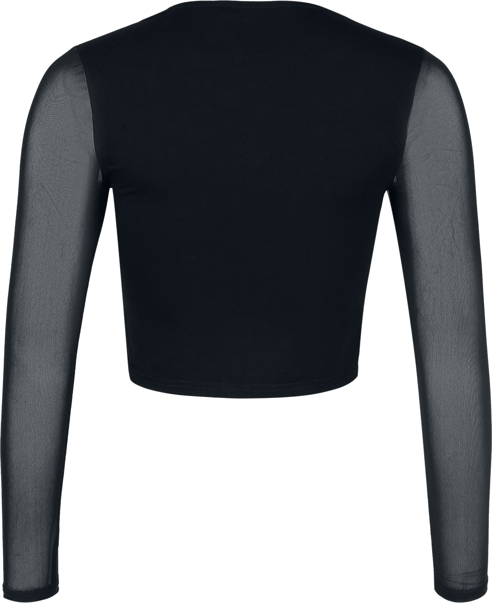 T-shirt manches longues Gothic de KIHILIST by KILLSTAR - Ink of Night Top - XS à XXL - pour Femme - noir - KIHILIST by KILLSTAR - View 2