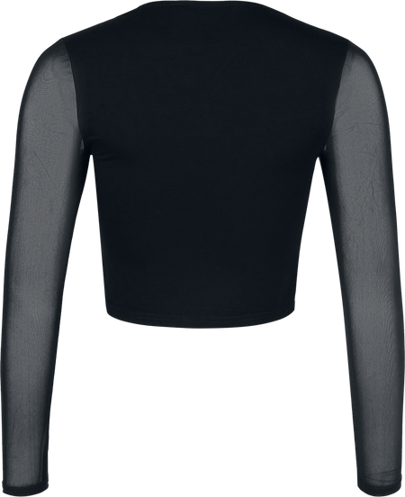 T-shirt manches longues Gothic de KIHILIST by KILLSTAR - Ink of Night Top - XS à XXL - pour Femme - noir - KIHILIST by KILLSTAR - View 2