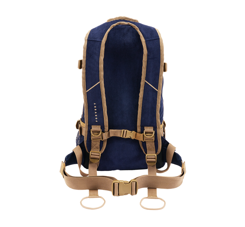 Sac à dos  de Forvert - Cord Louis - pour Unisexe - bleu marine/beige - Forvert - View 2