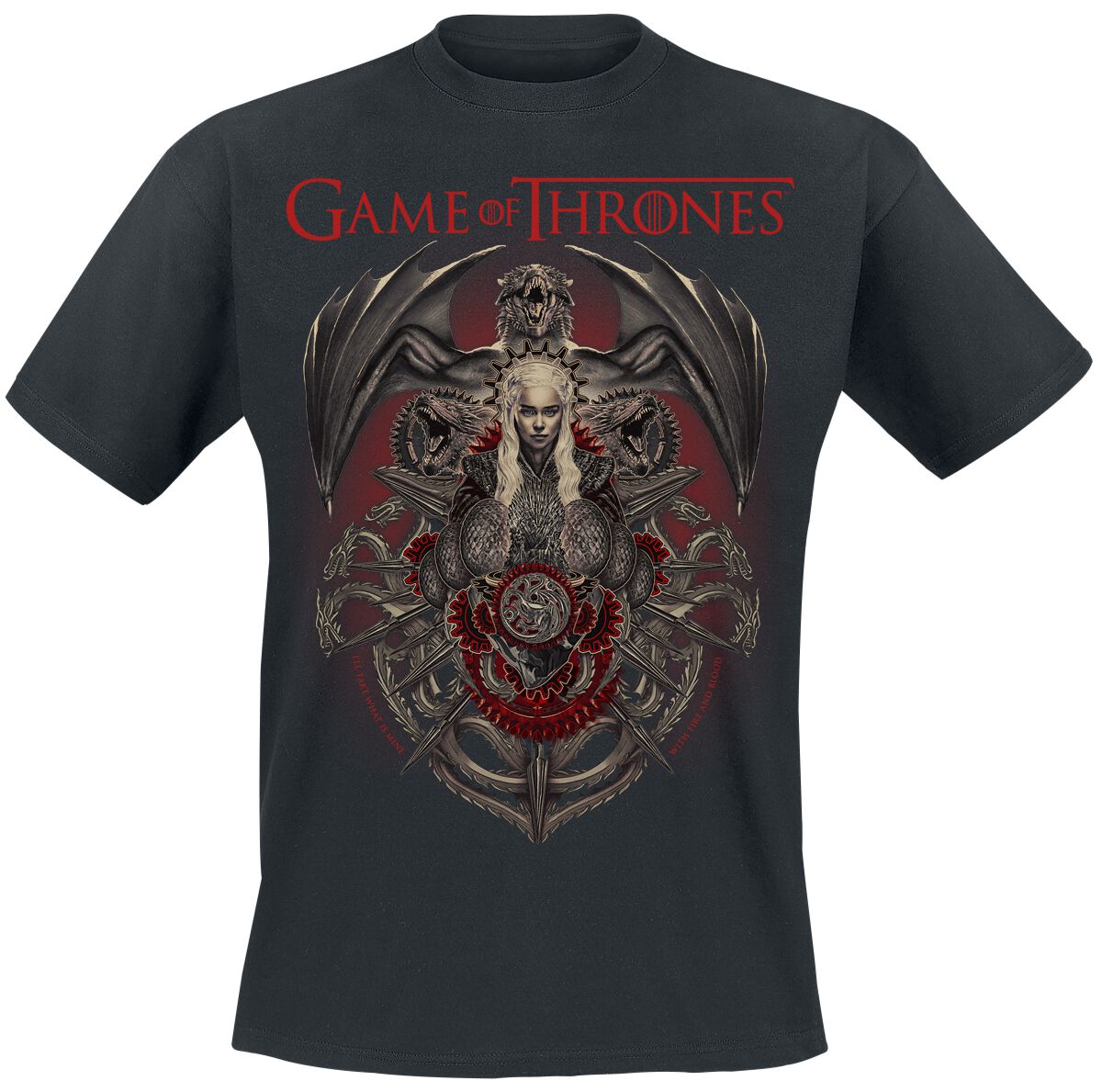 T-Shirt Manches courtes  de Game Of Thrones - Mother Of Dragons - S à XXL - pour Homme - noir - Game Of Thrones