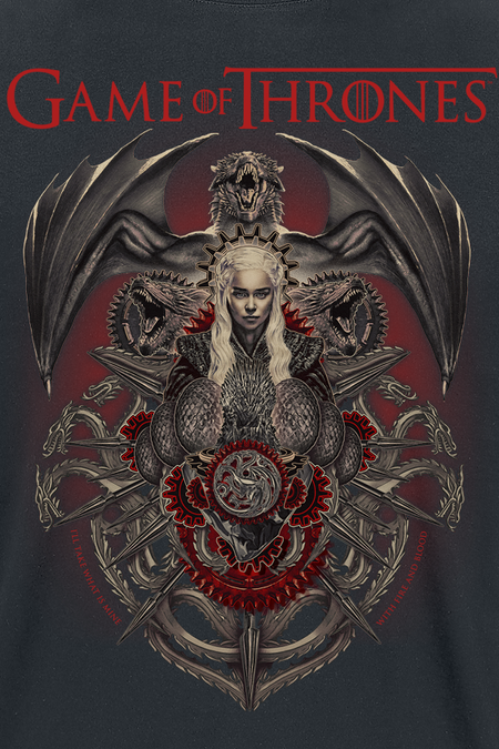 T-Shirt Manches courtes  de Game Of Thrones - Mother Of Dragons - S à XXL - pour Homme - noir - Game Of Thrones - View 2