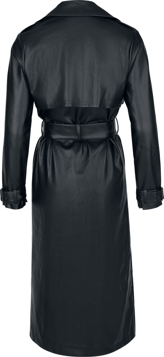 Manteau en imitation cuir Gothic de KIHILIST by KILLSTAR - Fallout Coat - XS à XXL - pour Femme - noir - KIHILIST by KILLSTAR - View 2
